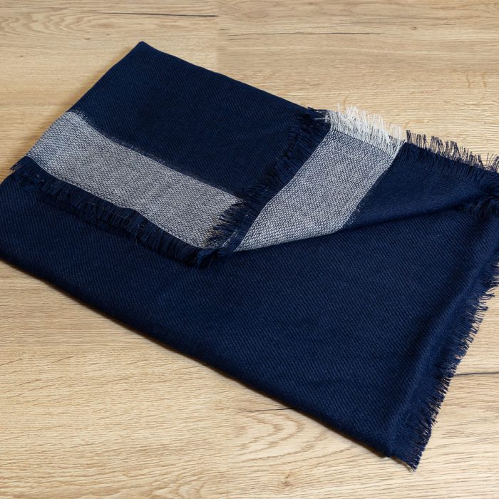 Sjaal Ana  blauw/ecru - Afbeelding 2